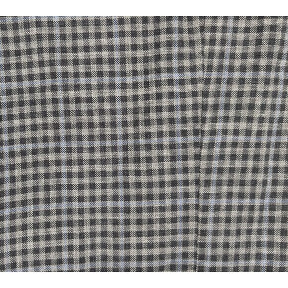 HICKEY FREEMAN Mens Blazer SIZE 40R Wool Silk Linen Two Button Gray Black Check - Picture 12 of 13